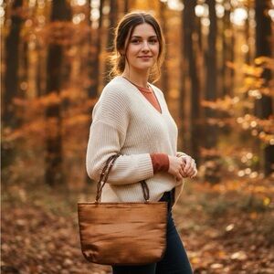 Jessica McClintock Elegant Satin Brown & Gold Women’s Bag